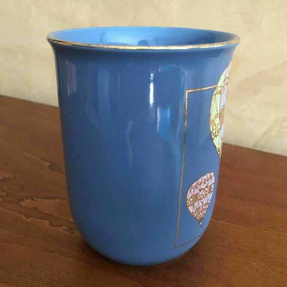 VTG Otagiri Japan Curtis-Swann Design Gold Balloons Gold Blue Coffee Mug Cup - Picture 6 of 6